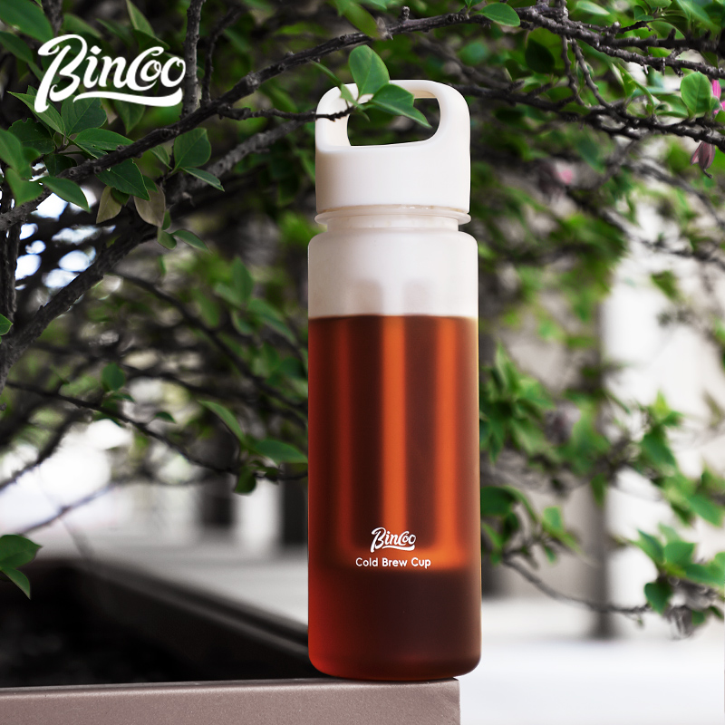 Bincoo Tritan 水出しボトル フィルター付き 水出しコーヒーポット ハンドル付き サマーアイス アメリカンスタイル ポータブル キャンプ 500ml