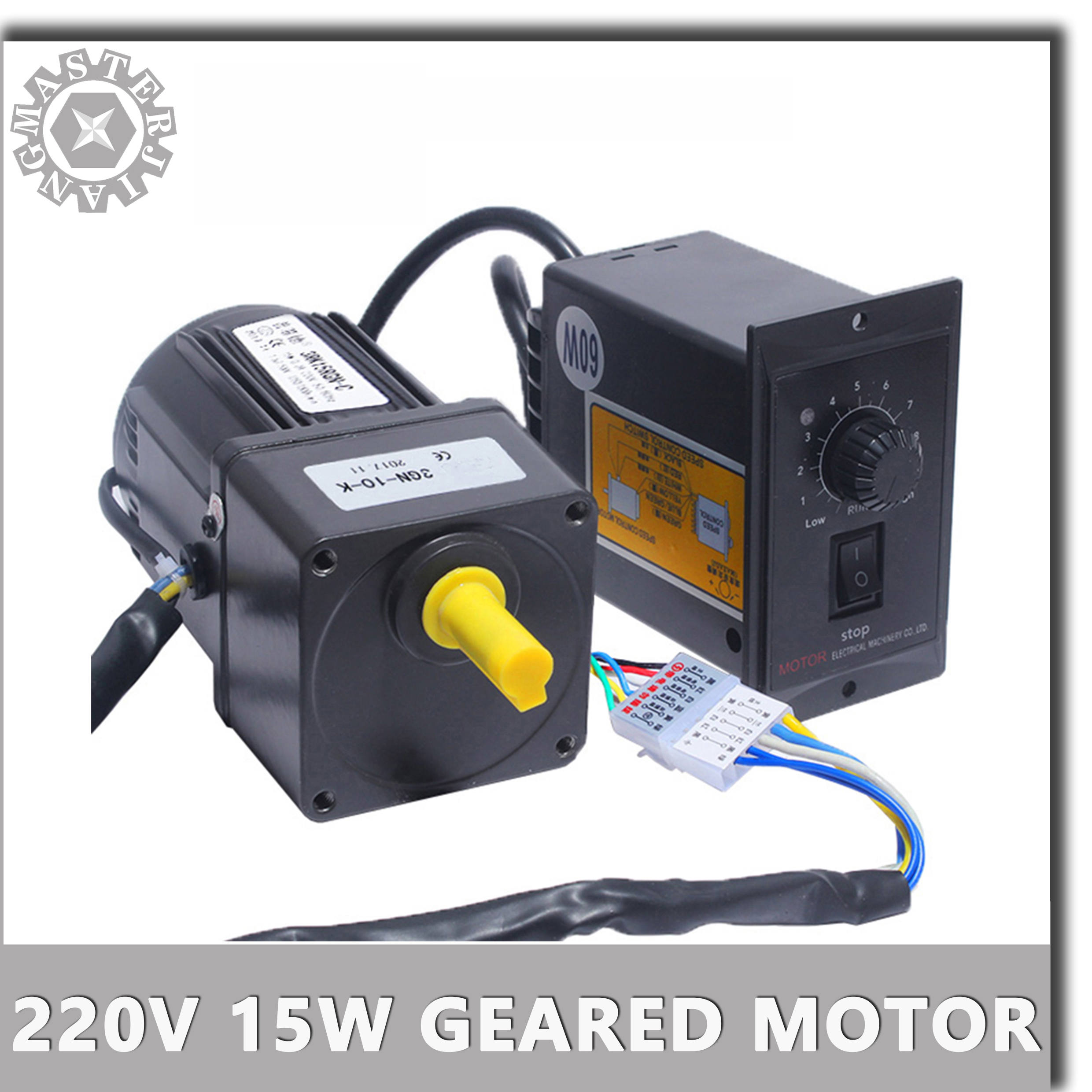 220V 15W 3RK15GN-C 415-5RPM AC 可逆ギア可変速モーター 1:3-1:300 トルク 0.28-4.9Nm AC 減速機ギヤードモーター
