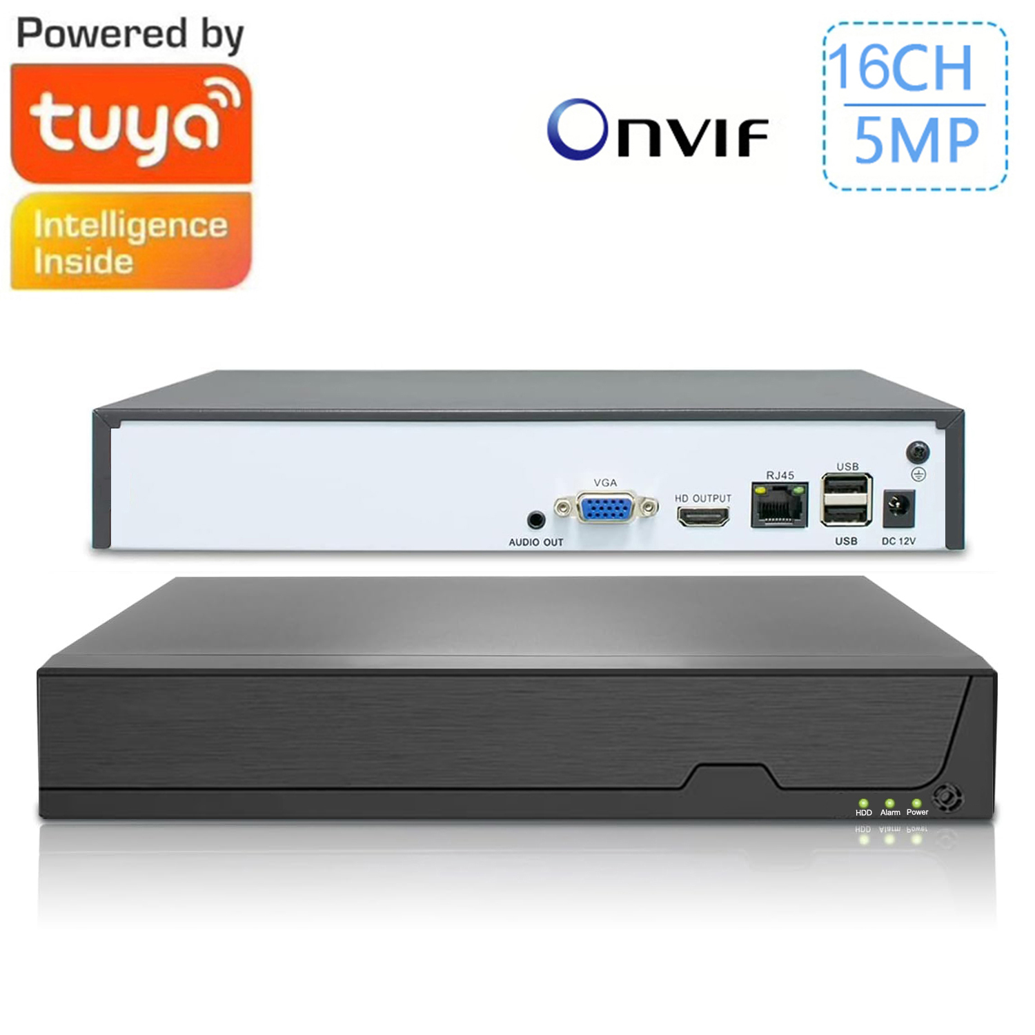 SmartCnet Tuya Smart Onvif 8CH 16CH 5MP H.265 ビデオ監視 NVR レコーダー モーション検出レコーダー IP カメラ CCTV システム用