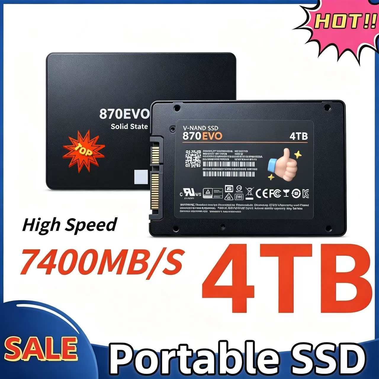 高性能2026 EVO SSD - ノートパソコンやゲーム機向けの高速で耐久性に優れたソリッドステートドライブストレージ