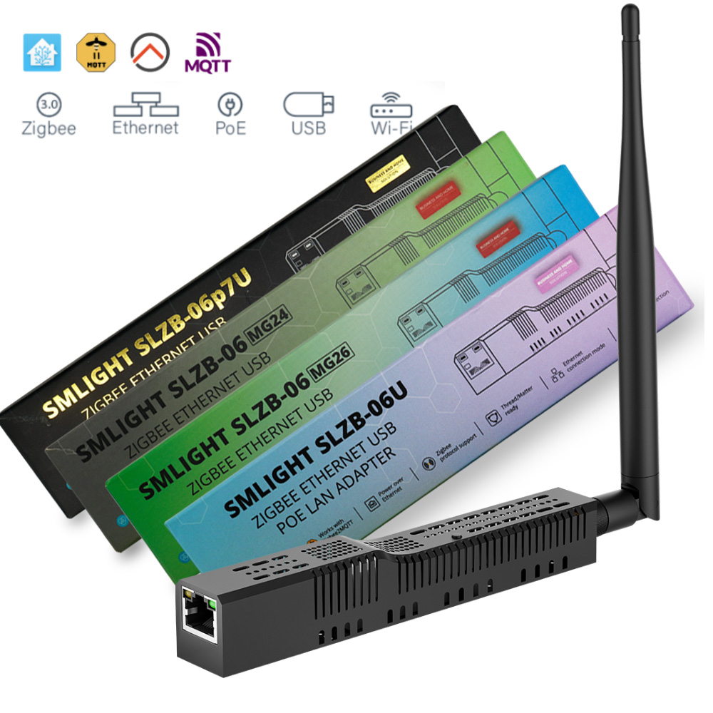 SMLIGHT SLZB-06/M Zigbee 3.0 to Ethernet、USB、PoE 対応 WiFi ゲートウェイ コーディネーター、Zigbee2MQTT、ホーム アシスタント、ZHA で動作