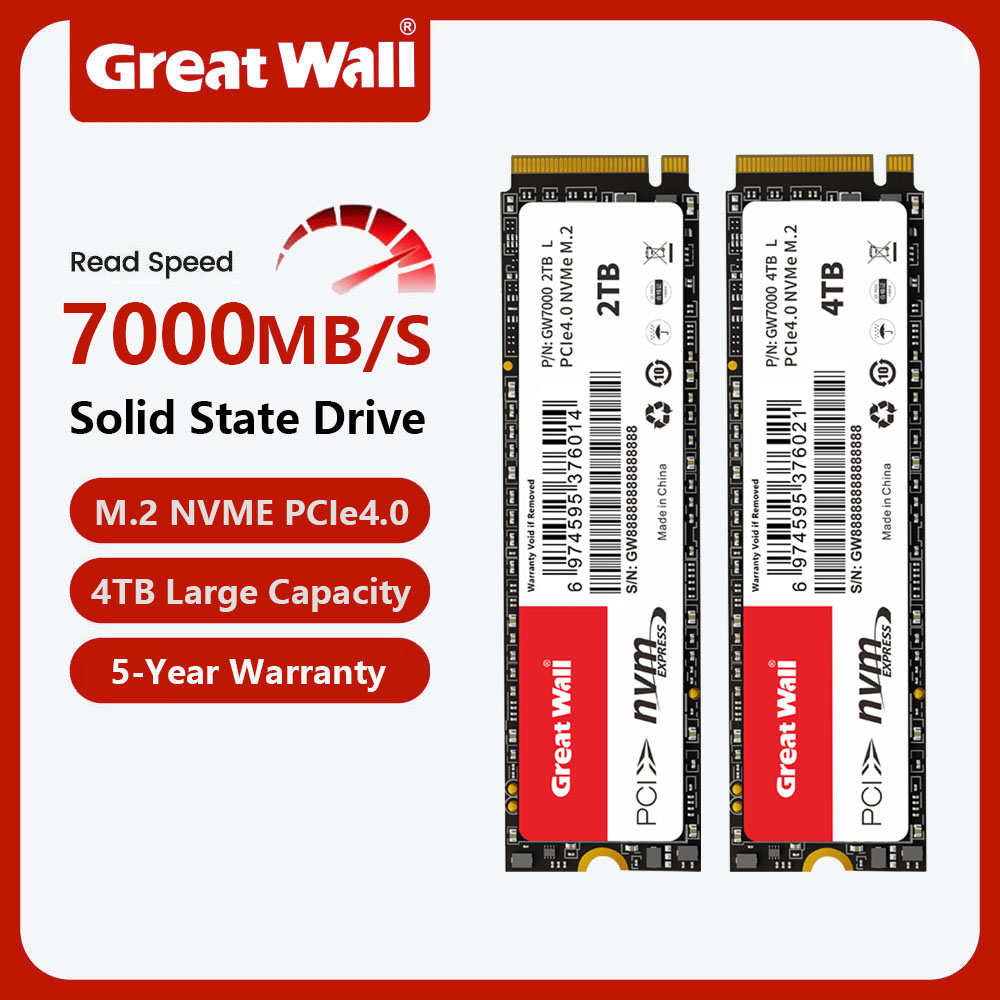 Great Wall 内蔵ソリッドステートドライブ M.2 2280 PCIe 4.0 NVMe SSD ゲームドライブは、ラップトップ PC 用の PS5 ハードディスクで動作します