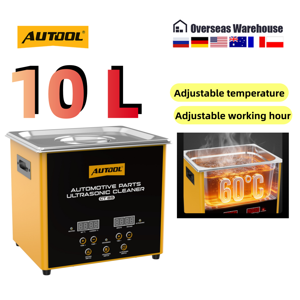 AUTOOL CT85 10L 超音波クリーナー車の燃料インジェクター加熱洗浄機自動車部品ハードウェアコンポーネント回路基板