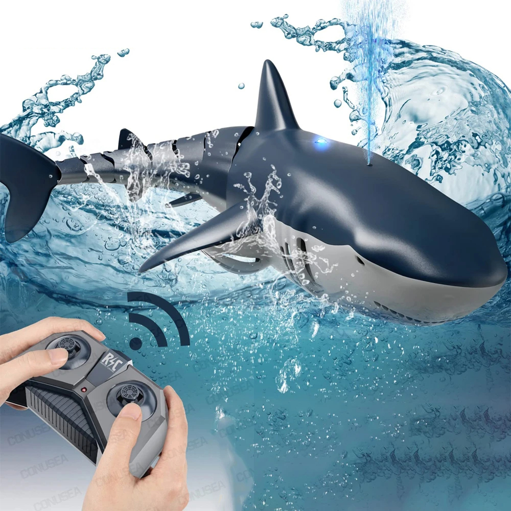 スマート Rc サメクジラスプレー水のおもちゃリモコンボート船潜水艦ロボット魚電気おもちゃキッズボーイズベビー子供