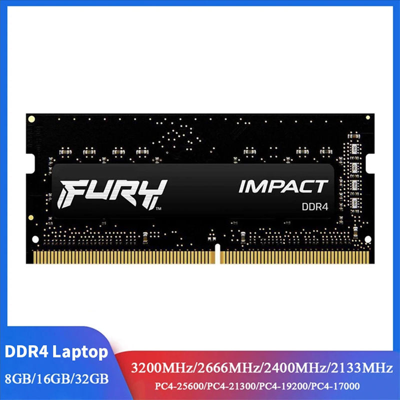 DDR4 FURY Impact RAM 16GB 8GB 3200MHz 2400MHz 2666MHz SODIMM メモリ 260 ピン SODIMM PC4-19200 21300 25600 DDR4 ノートブック RAM