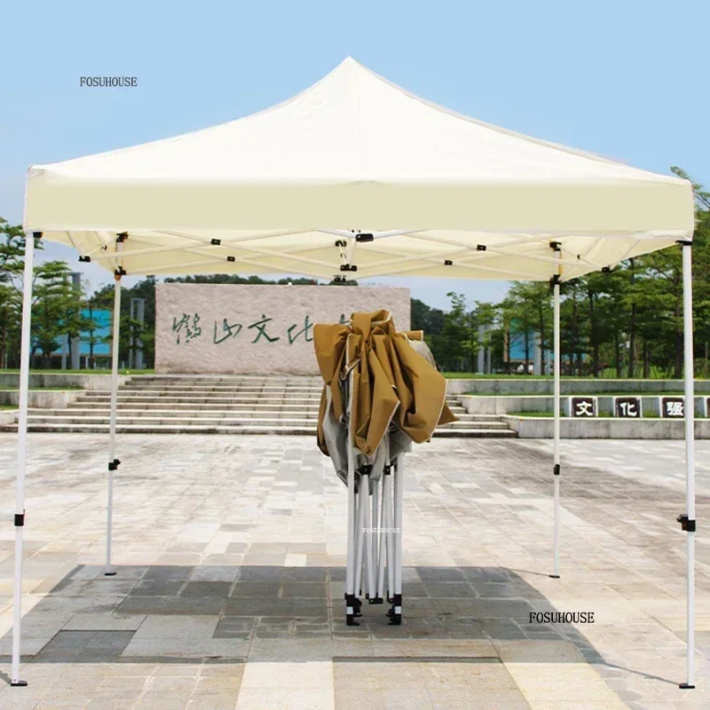 ホームミニマリストガゼボ屋外中庭用防雨キャノピー四隅折りたたみキャノピーテント屋外ナイトマーケット屋台F