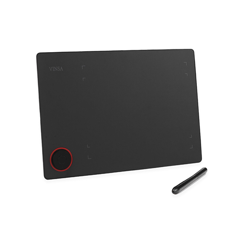 グラフィック描画タブレット、7.48 x 5.71 インチの大型描画タブレット、4 つのホットキー、8192 レベルの圧力のパッシブ スタイラス付き