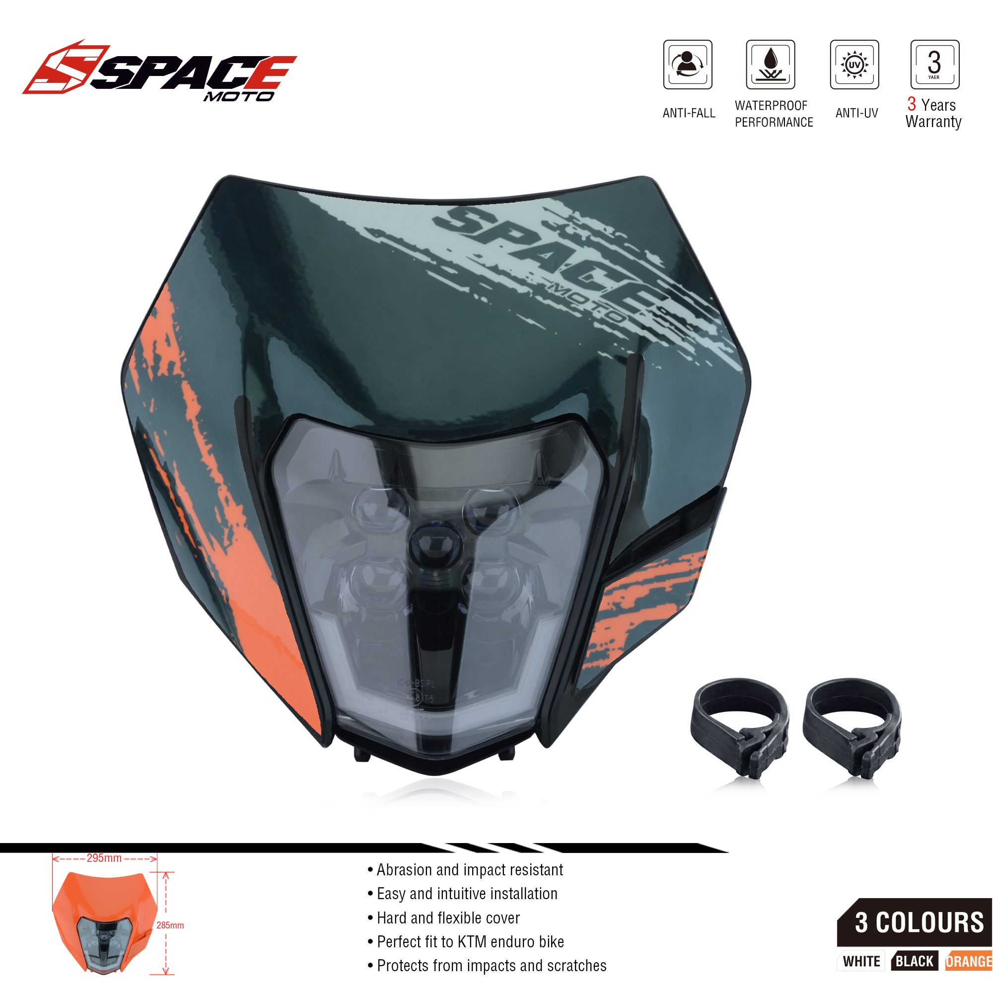 オートバイ新しいヘッドライトヘッドランプヘッドランプライト KTM EXC EXCF SX SXF XC XCF XCW XCFW 125 150 250 300 350 450 530