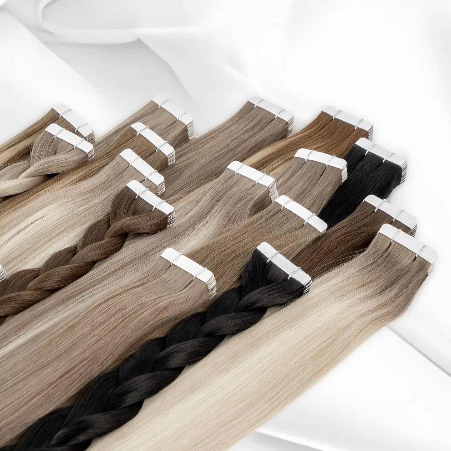 100% レミー人毛ストレートテープヘアエクステンションスキン横糸ベトナムヘアエクステンション 20 40 60 個パックあたりナチュラルカラー