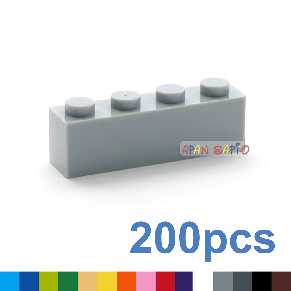 200 個 1 × 4 ドット DIY ビルディングブロック厚いフィギュアレンガ教育クリエイティブおもちゃ子供のためのサイズ 3010 と互換性
