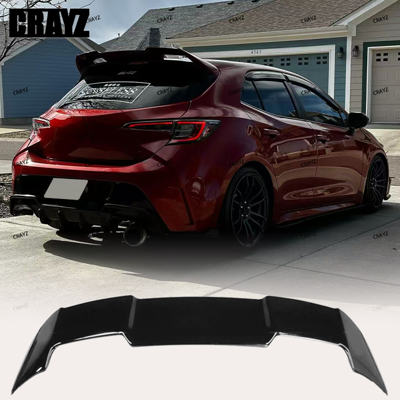 For Toyota GR Corolla E210 5-Door Hatchback Car Spoiler High Quality ABS Rear Roof Wing Glossy Black Carbon Fiber Look Body Kit