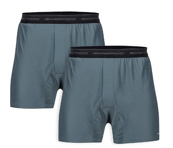 Exofficio 下着男性ボクサールーズ 2 パックプルイン下着 Cueca ボクサー男性オム通気性ソフトデマルク米国サイズ S-XXL