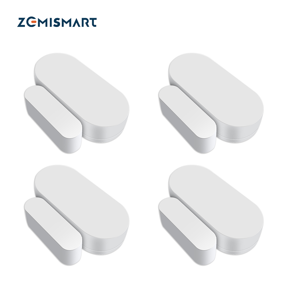 Zemismart Zigbee ドアウィンドウセンサー スマートセキュリティ検出器 リアルタイム自動アラーム Zigbee2MQTT Tuya Alexa Google と連携