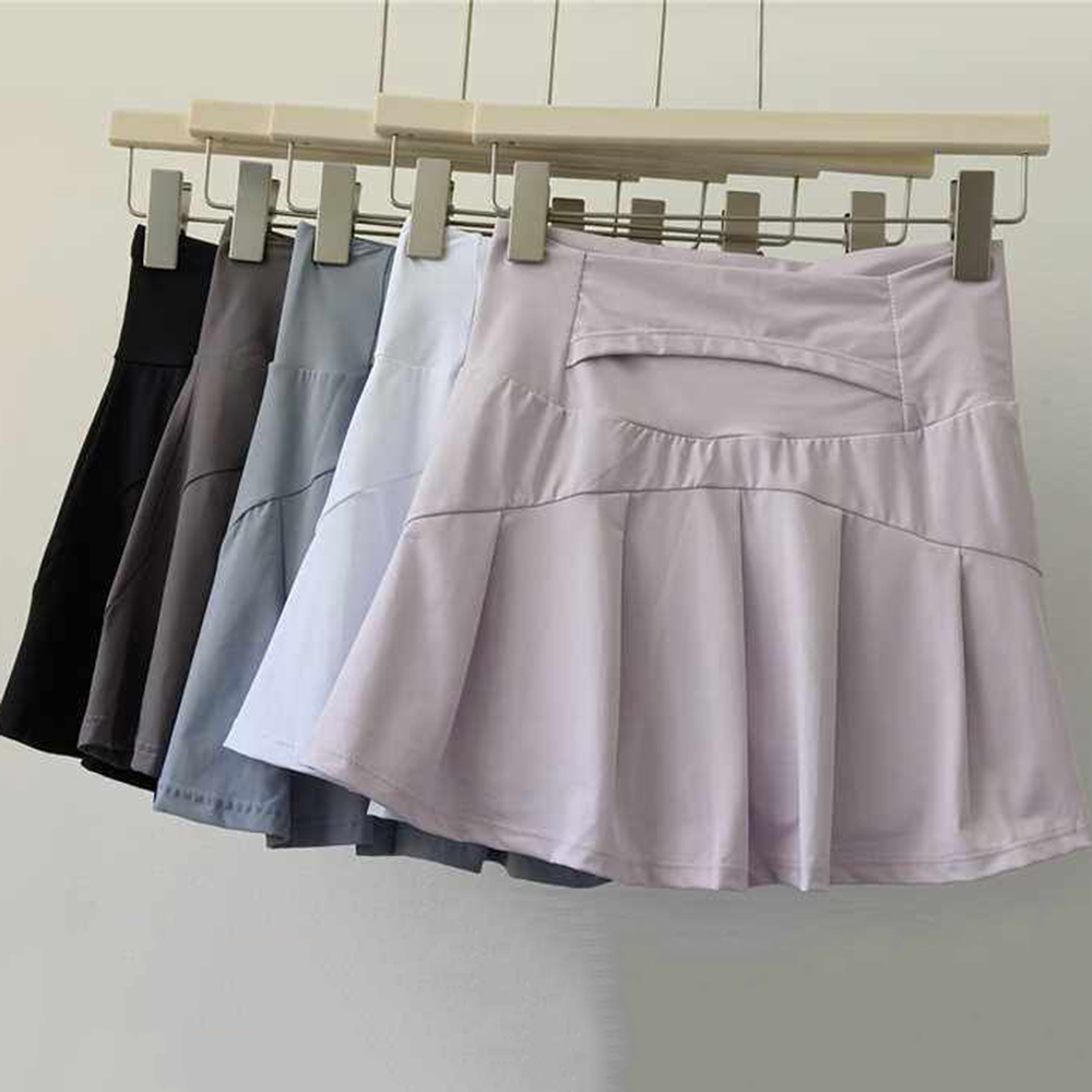 High-Waisted Anti-Exposure Pleated Short Skirt for Women, Sports Yoga Half Skirt, Summer Tennis Skirt, Running Fitness Training