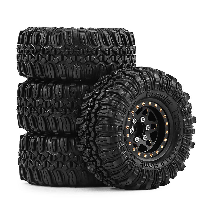 1/18 TRX4M SCX24 FMS Ascent-18 1.0 インチ ホイール ハブとタイヤ真鍮ホイール