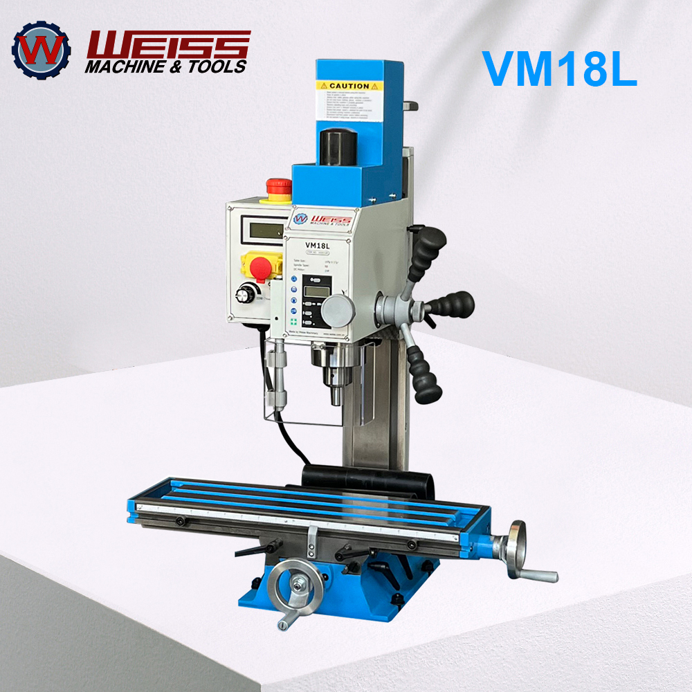 WEISS フライス盤 VM18L ベンチトップフライスボール盤可変 100-2250rpm 750 ワットブラシレスミルドリル
