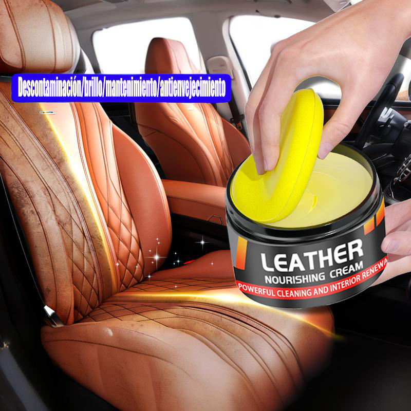 車や家庭用の革製品に栄養を与え、美しく洗浄する完全なレザーケアソリューション