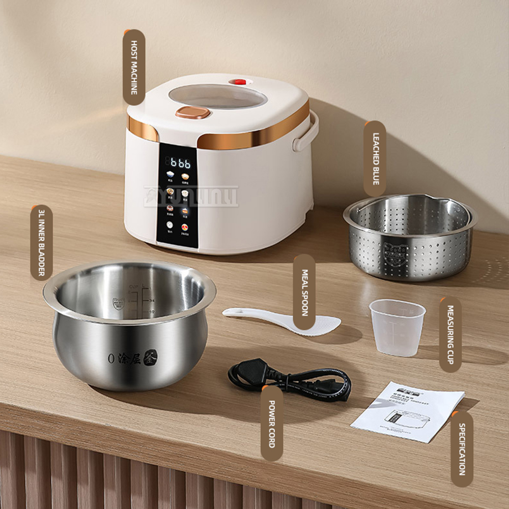 5L インテリジェント予約蒸しポット電気炊飯器多機能ライススープ分離