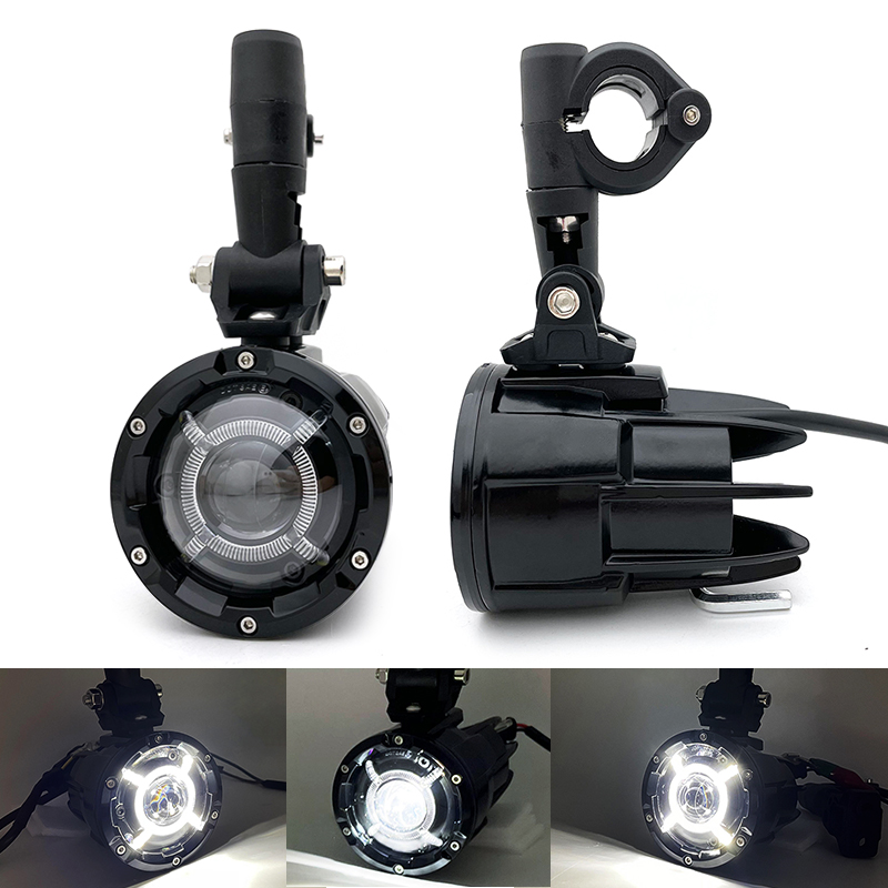 2 個 E9 LED 補助スポットドライビングライト 1Psc ワイヤーリレースイッチ配線 BMW オートバイ R1200GS F800GS 用 CRF1000L