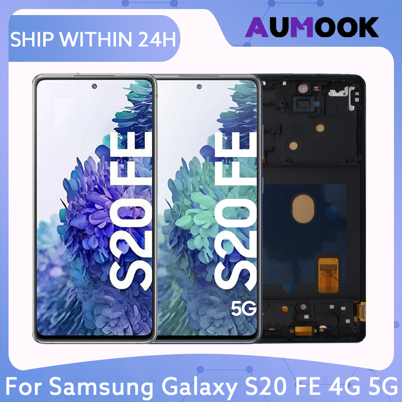 サムスンギャラクシー S20FE S20 FE 4 グラム 5 グラム Lcd ディスプレイタッチスクリーンデジタイザアセンブリギャラクシー S20 Lite G780 G781 液晶部品