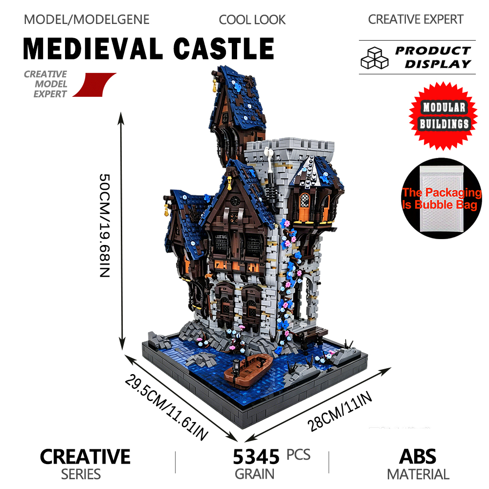 中世ドリーマー城モデルビルディングブロックレンガ MOC モジュラーアーキテクチャタワークリエイティブデスクトップ飾りフェスティバルおもちゃギフト
