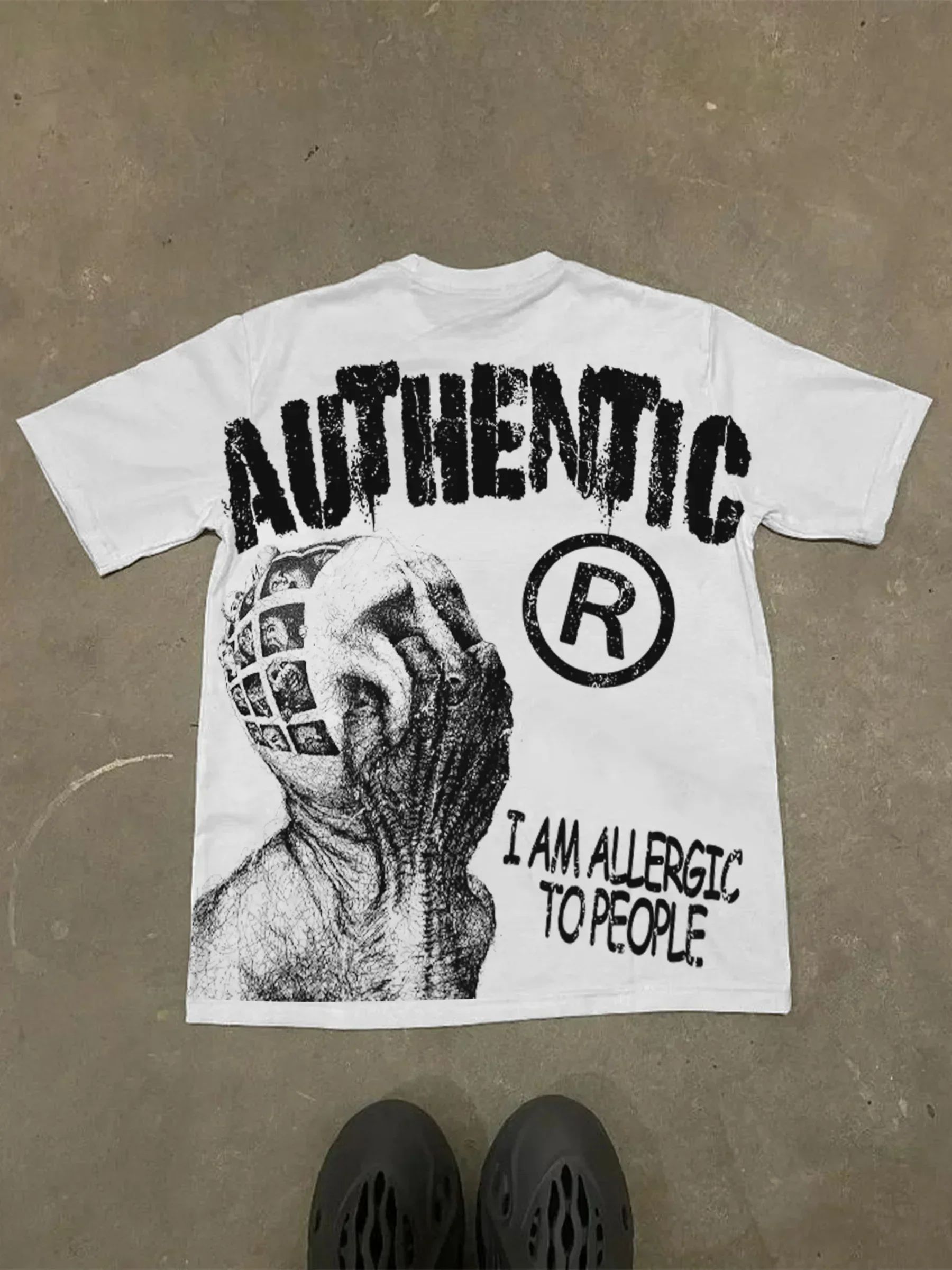 原宿レターグラフィック Tシャツ Y2k トップスゴシックハイストリート特大 Tシャツカジュアルストリートヴィンテージ Tシャツ服ユニセックス