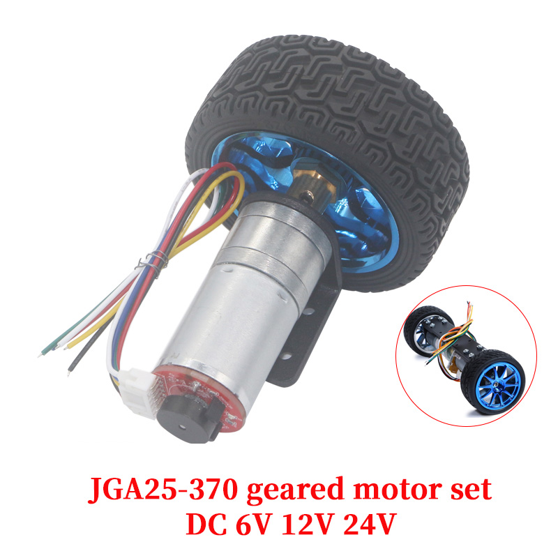 JGA25-370 DC 6V 12V 24V ギヤードモーターエンコーダ速度測定コードディスクハイパワー大トルクバランストロリーモーター