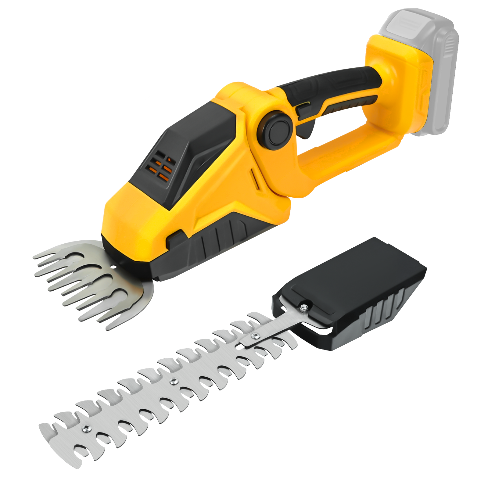 コードレスヘッジトリマー Dewalt 20V バッテリー 2 in 1 ハンドヘルド電動ヘッジトリマー草鋏ガーデンツール (バッテリーなし)