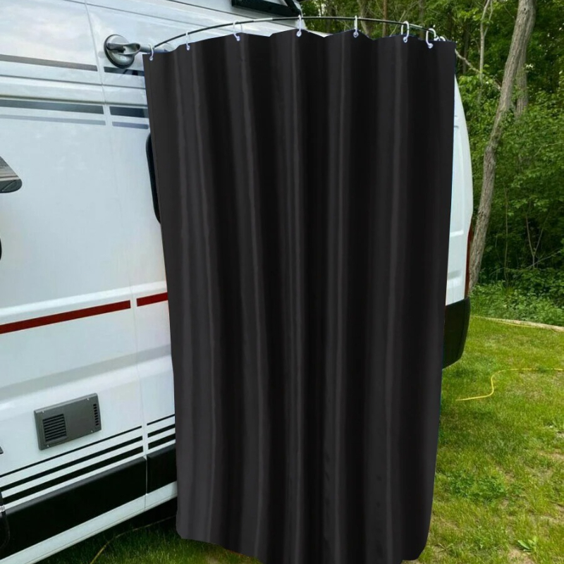 キャラバン RV 用屋外シャワープライバシーカーテンセット 1 キット – 吸盤付き