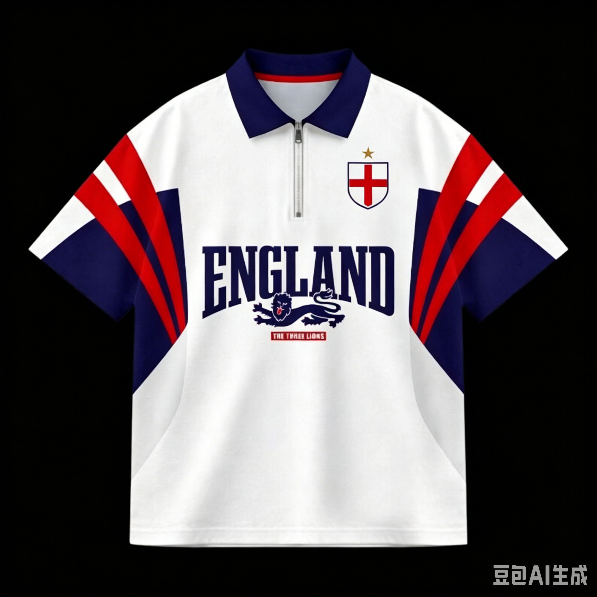 2026 イングランド ファン ユニフォーム サッカー プリント通気性ジッパー ポロシャツ フットボール T シャツはファンの必需品です