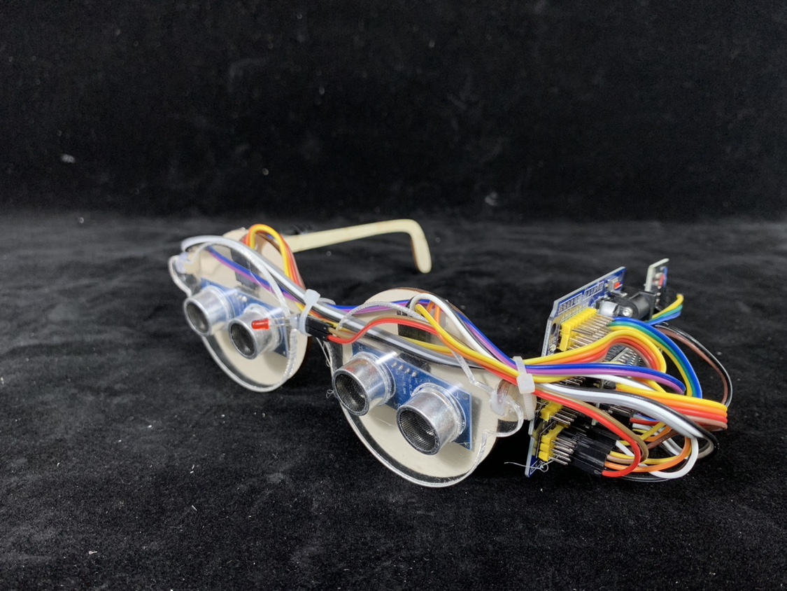 バイオニックブラインドロボットメガネ超音波ブザー振動障害物検出プログラマブルプロジェクトスマートメガネArduinoロボットキット用