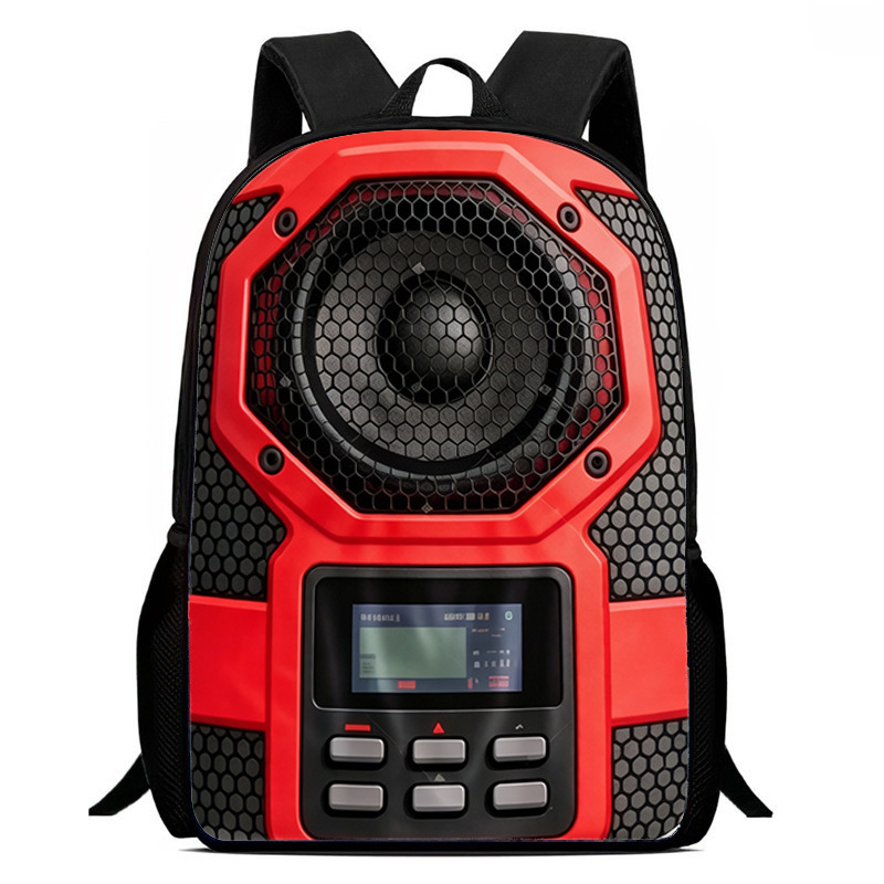 2026 新しい夏のスクールバックパック子供スピーカープリントバックパック、大容量学生バックパック、パーソナライズされたトレンディなトラベルバッグ