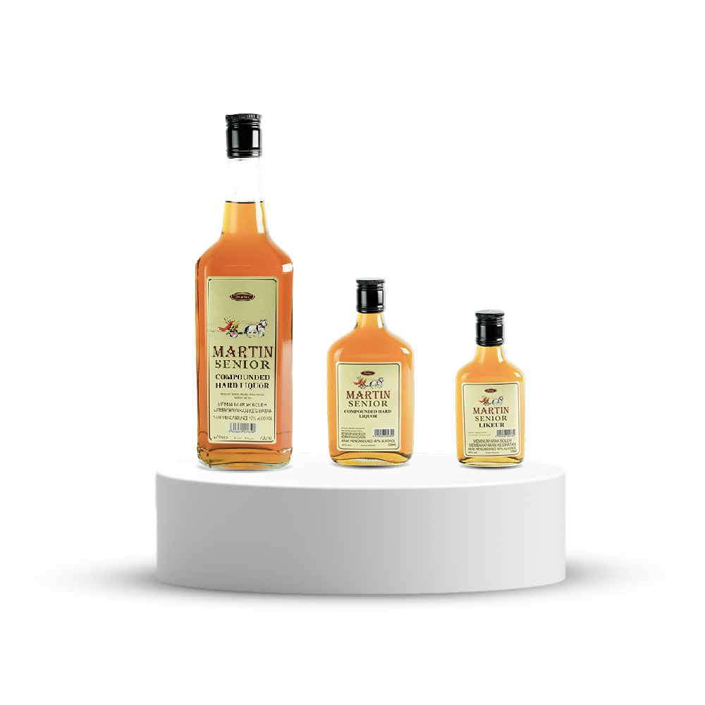 Premium Martin Senior Brandy Liquor 40% ABV Compounded Head Multi Size For Resellers Worldwide