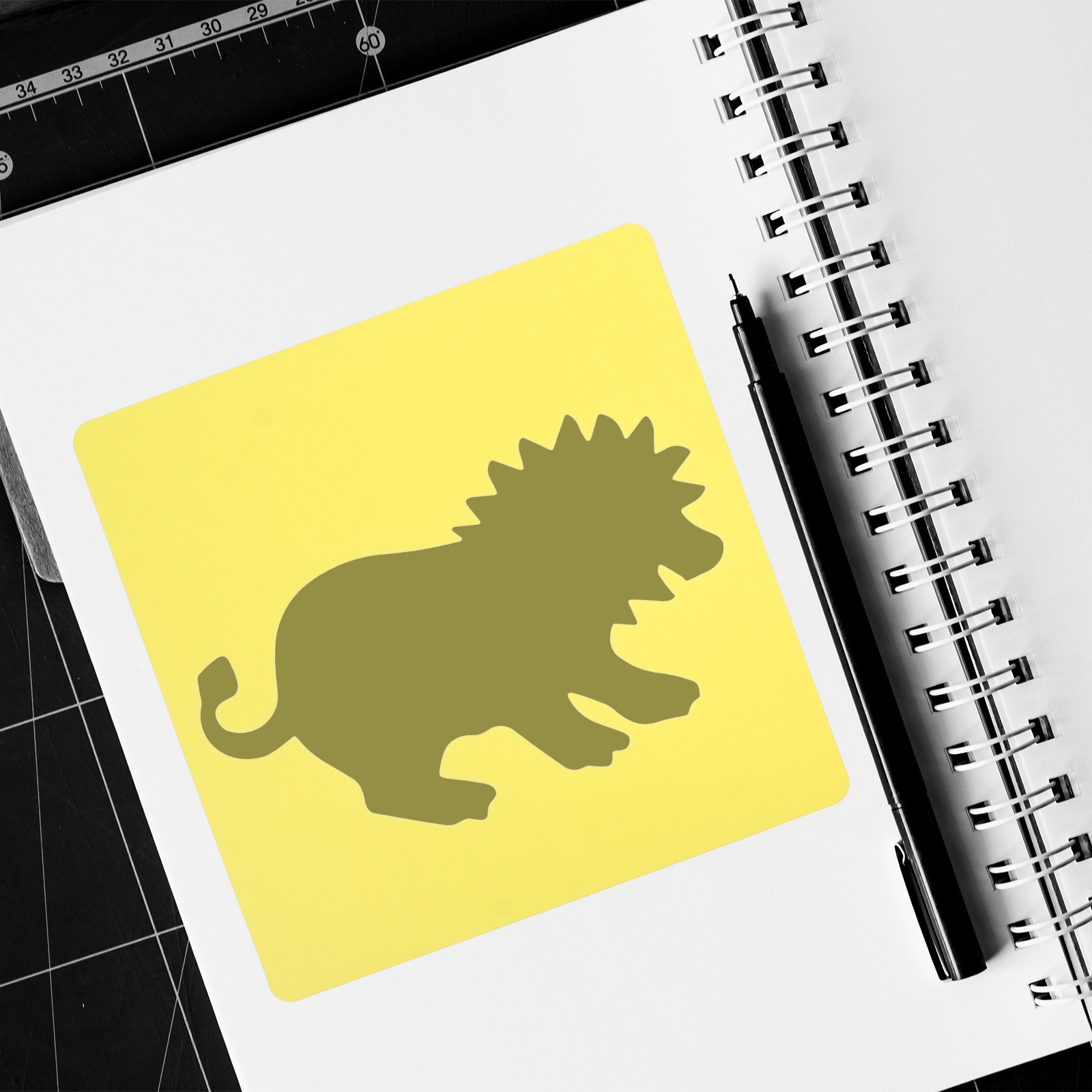 12 枚の動物テーマ DIY ステンシルタフな PP 素材きちんとした質感鋭いエッジなし子供のための描画スキル開発クリエイティブ