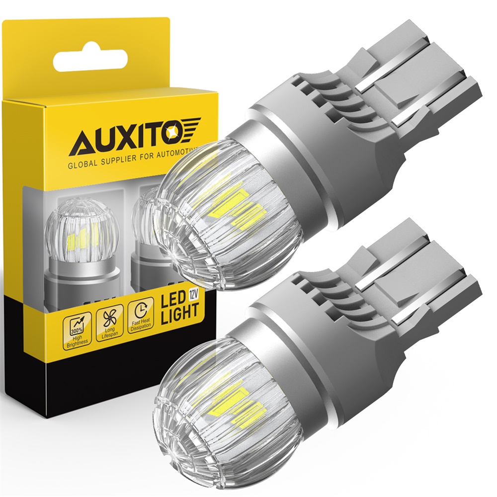 AUXITO 2 個 T20 LED 7440 WY21W W21W LED 電球 7443 W21/5W LED レッドホワイト超高輝度バックアップリバースライト車の信号ランプ用