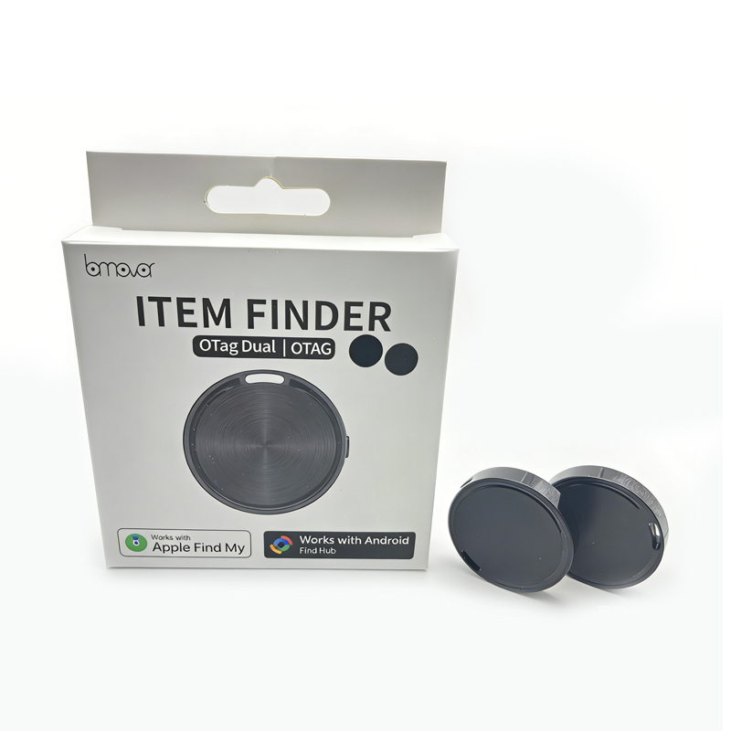 iOS Android Bluetooth トラッキング タグ アイテム ロケーター F8 用 Black Air TagTracker iOS Find My/Google Find Hub アプリ キー ファインダーと連携