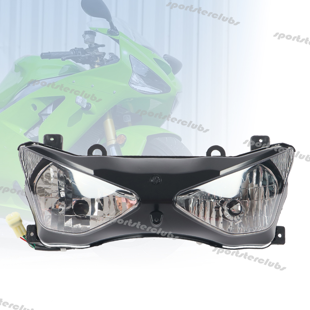 オートバイのフロントヘッドライトアセンブリヘッドランプヘッドランプライトカワサキニンジャ ZX6R ZX-6R ZX 636 2003-2004 交換 23004-0039