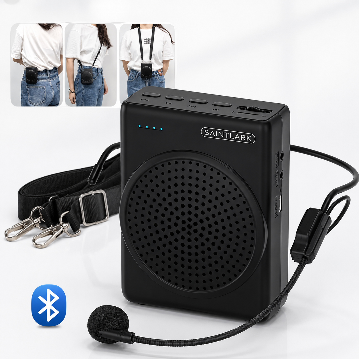 SAINTLARK S22 Bluetooth 音声アンプポータブル教育講義ツアーガイドプロモーション U ディスクメガホンマイクスピーカー