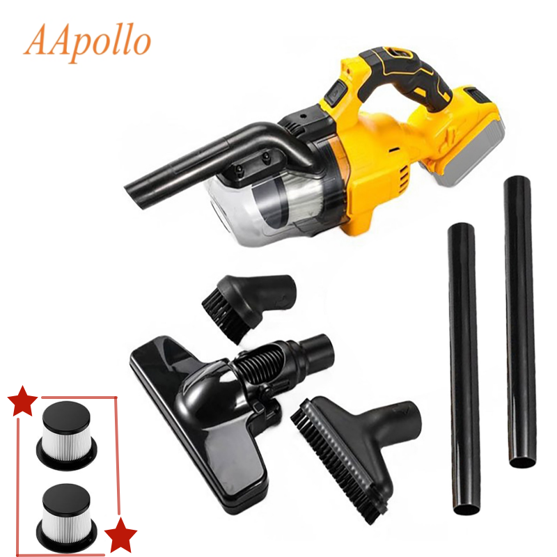 強力なワイヤレス車用掃除機ポータブルコードレス洗浄機 Dewalt 21V バッテリー用 2 フィルター付き家庭用電化製品用