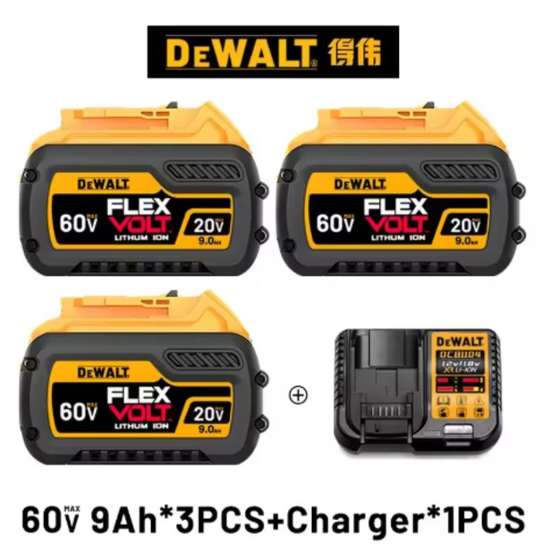 DeWALT 100% オリジナルバッテリー 20V/60V 9000mAh 最大フレックスボルト DCB200 DCB205 DCB206 DCB209 電動工具バッテリー航空輸送