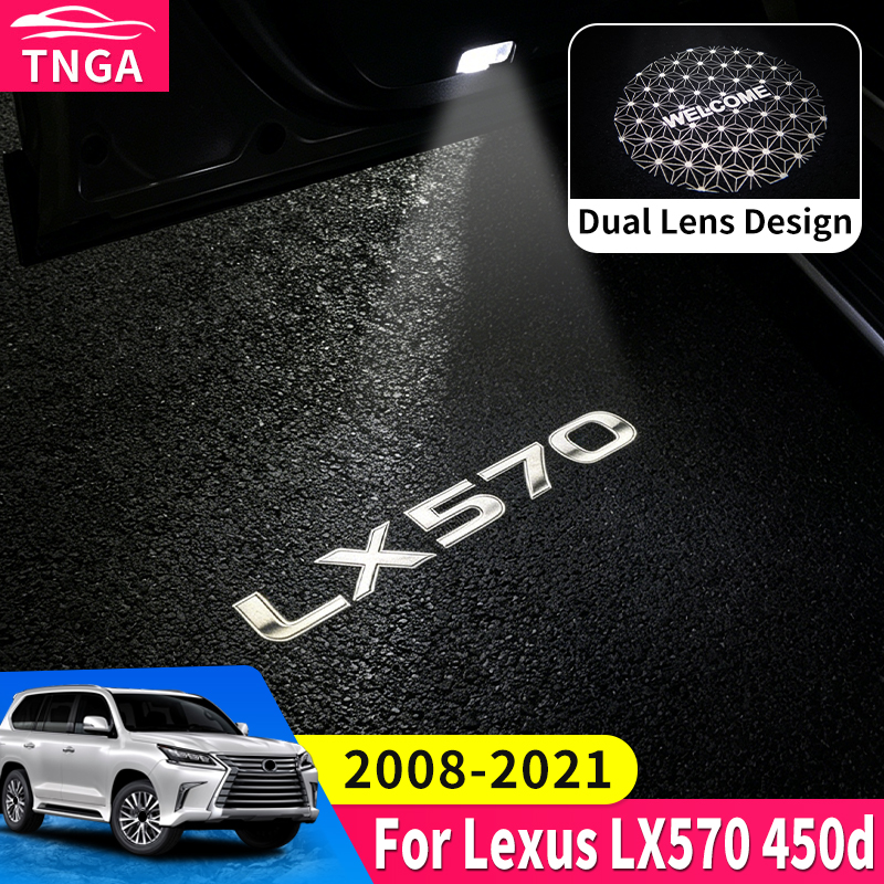 レクサス LX570 2008-2021 2009 2010 2011 車のドアウェルカムライト LED ロゴ投影カーテシランプインテリアアップグレードアクセサリー