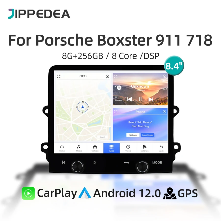 CarPlay Android 13 車マルチメディアプレーヤー GPS ナビゲーション 4 グラム WiFi Bluetooth カーラジオポルシェケイマンボクスター 911 718 2010-2017