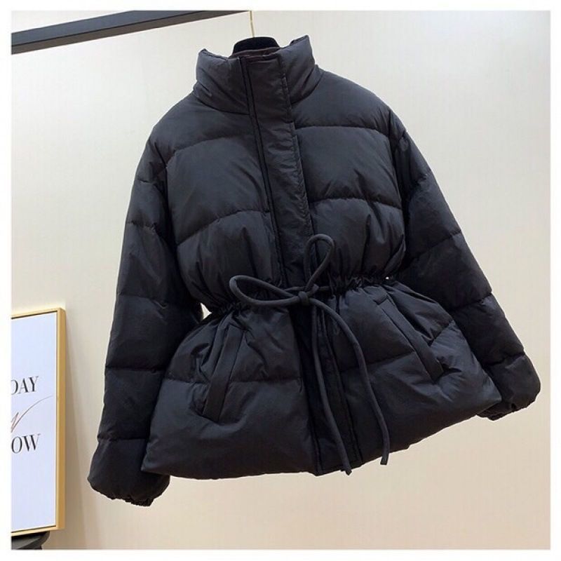 女性のショートパファージャケットスタンドカラー肥厚ルーズフィット冬アウター韓国スタイルスリミングトレンディなコート寒い天候用