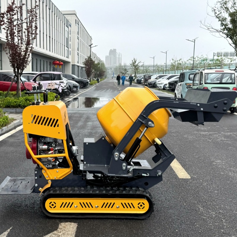Compact Tracked Self Loading Concrete Mixer 200L Mini Mixer with Low Price
