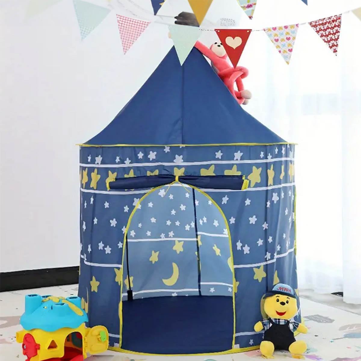 Night Sky デザイン子供用プレイハウステント、小さな男の子と女の子のためのかわいいお城