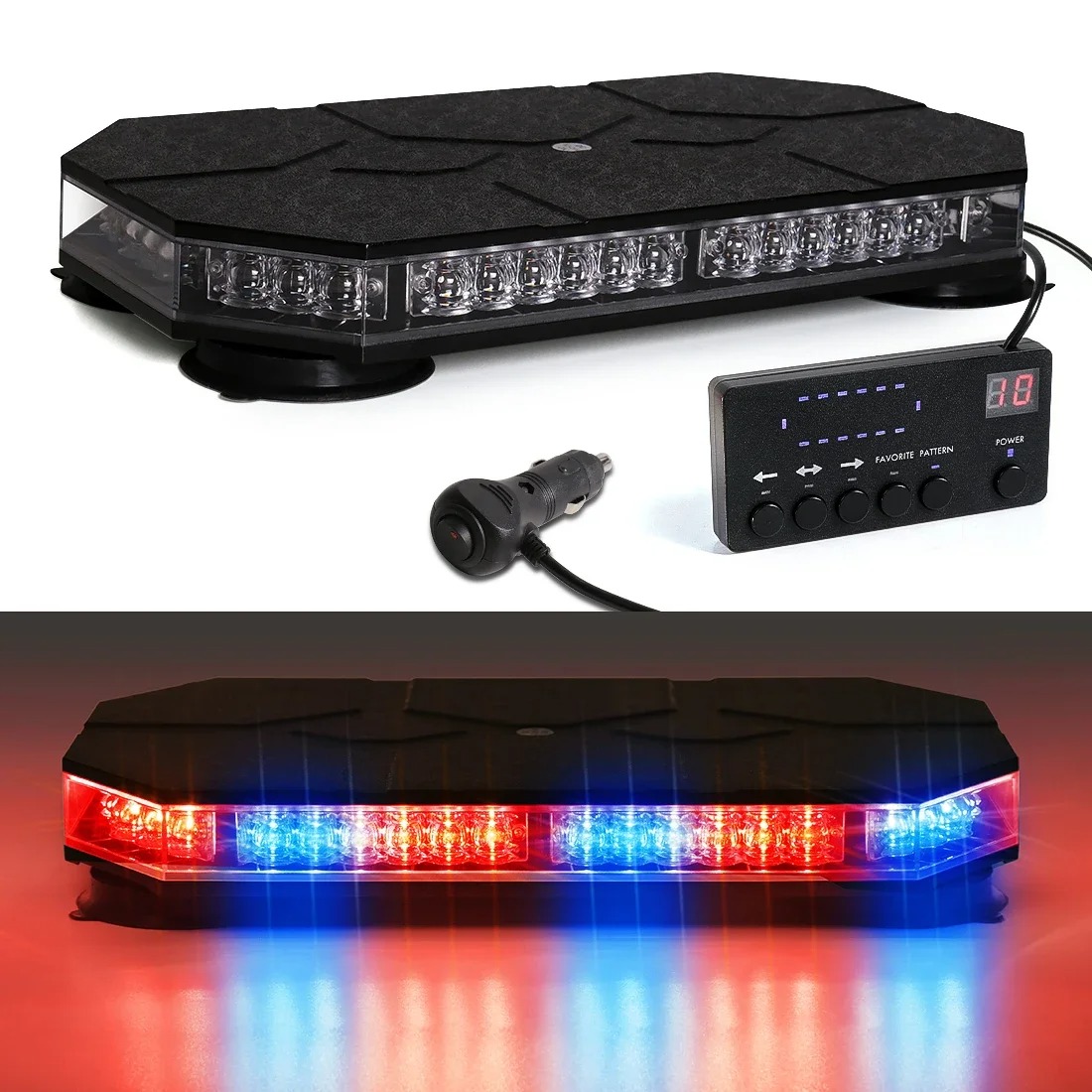 12V 24V 車のルーフトップストロボライト緊急警告 42 LED 安全磁気マウントスマートコントローラトラック救急車除雪車