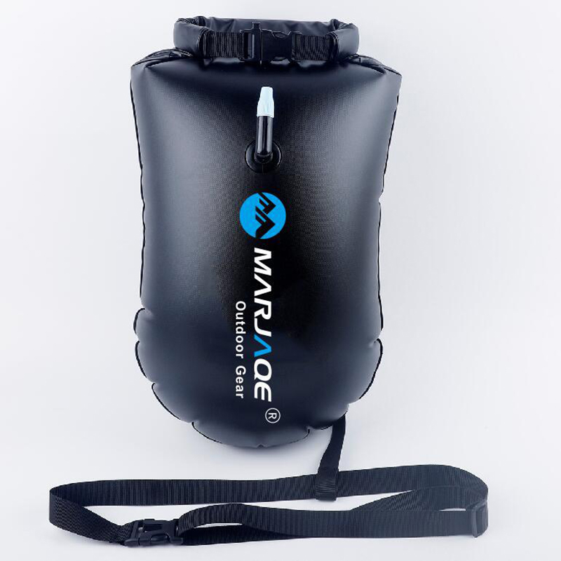 20L インフレータブル安全水泳ブイ S ライフガードウエストベルト付き肥厚収納エアドライ牽引バッグ安全水泳ライフガード機器