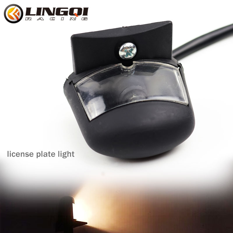 LINGQI RACING Motorcycle License Plate Light PP PC Plastic LED Taillights For Most Pit Dirt Bike Motocross Accessories Parts