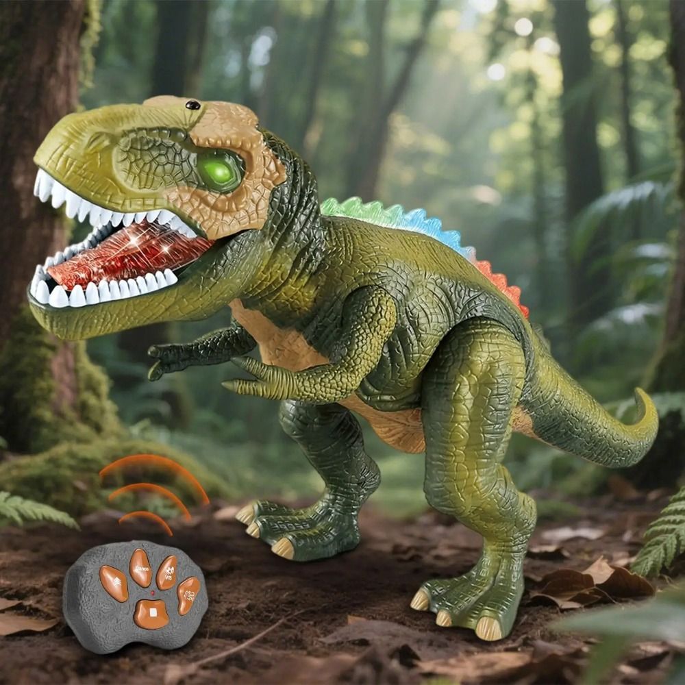 慣性スライド RC 恐竜車のおもちゃプラスチック漫画リモコンロボットおもちゃモデル耐久性のあるシミュレーション T-レックスおもちゃ