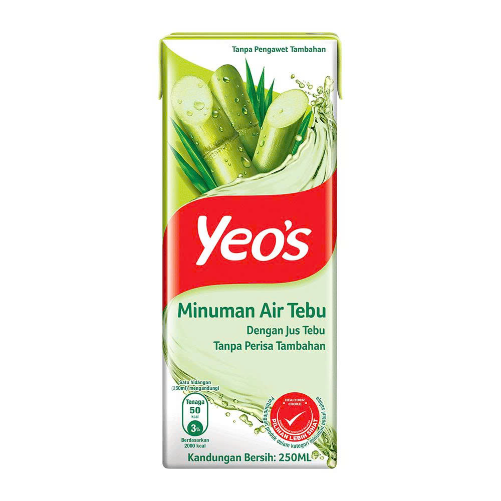 Export Yeo's フレーバーピュアフルーツピューレジュースドリンク 250mL 箱